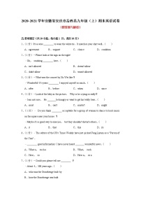 安徽省安庆市岳西县2020-2021学年九年级上学期期末英语试卷（word版 含答案）