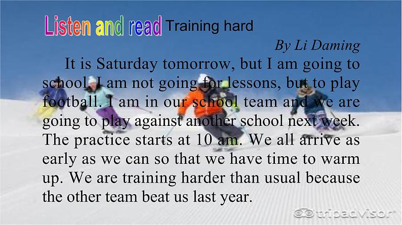 Module 3 Sports Unit 2 This year we are training more carefully31张ppt 音视频06