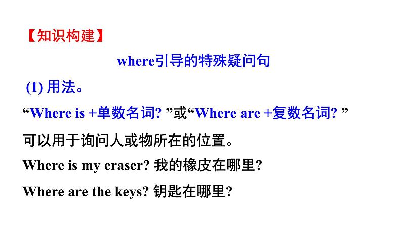 人教版七年级上册 Revision of Unit 4     Where's my schoolbag课件PPT07