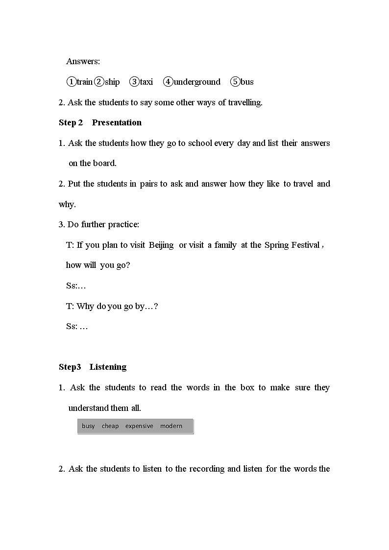 Module 4 Planes, ships and trains Unit 1 课件+教案+同步练习（含答案）02