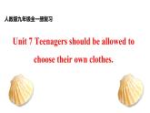 人教新目标版九年级英语 Revision of Unit 7 Teenagers should be allowed to choose their own课件PPT