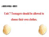 人教新目标版九年级英语 Revision of Unit 7 Teenagers should be allowed to choose their own课件PPT