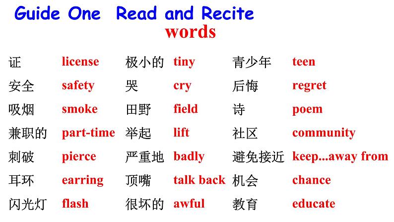 人教新目标版九年级英语 Revision of Unit 7 Teenagers should be allowed to choose their own课件PPT04