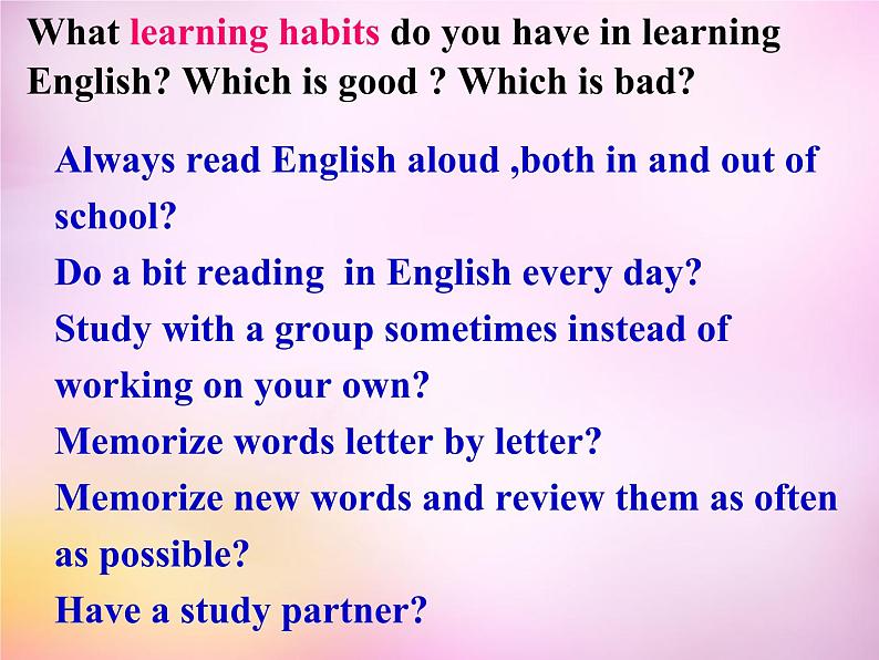 陕西省汉中市佛坪县初级中学九年级英语全册 Unit 1 How can we become good learners Section B课件2 （新版）人教新目标版第4页