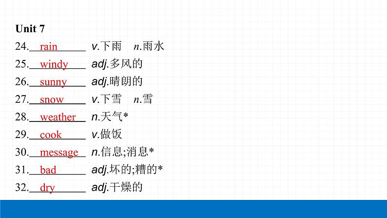 2022届初中英语一轮复习第二板块 七年级下册 第4课时 Unit 5_Unit 8课件第7页