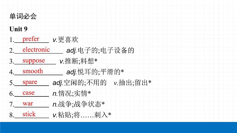 2022届初中英语一轮复习第二板块 九年级全一册 第19课时 Unit 9_Unit 10 课件第4页