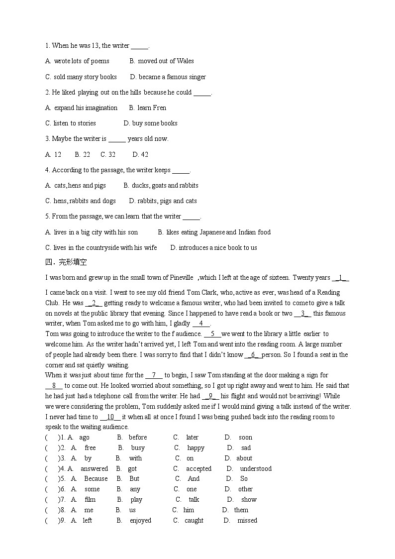 Module 7 Unit 1I was born in a small village课件+教案+练习02
