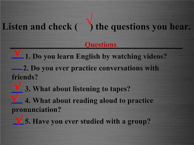 浙江省绍兴县杨汛桥镇中学九年级英语全册 Unit 1 How can we become good learners（第2课时）课件 （新版）人教新目标版第6页