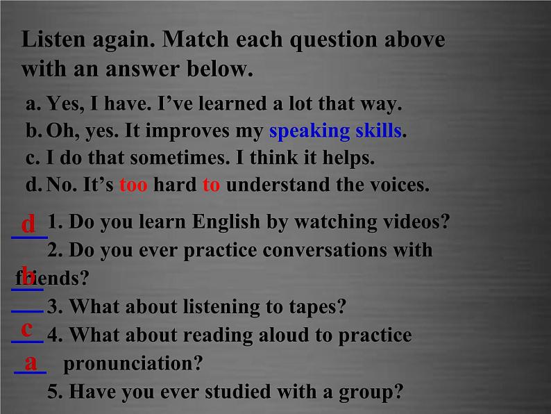 浙江省绍兴县杨汛桥镇中学九年级英语全册 Unit 1 How can we become good learners（第2课时）课件 （新版）人教新目标版第7页