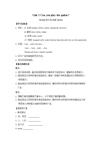 人教新目标 (Go for it) 版七年级下册Unit 1 Can you play the guitar?Section B学案