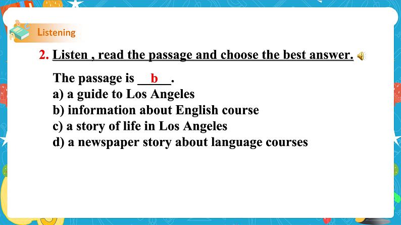 Module 7 Unit 2 Fill out a form and come to learn English in LA课件+教案+音视频素材08