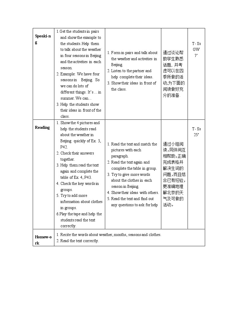 北师大版英语七下Unit 4《Lesson 10 Weather in Beijing》第1课时教案02