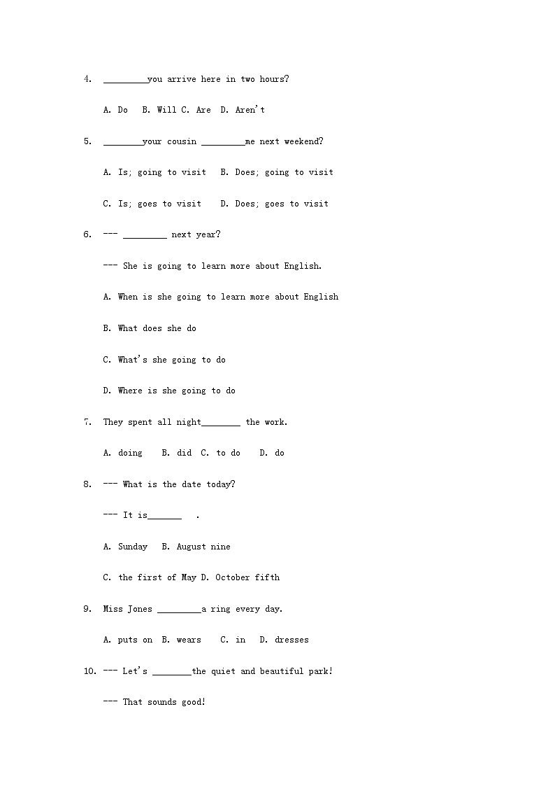 七年级英语下册Unit4SeasonsandWeatherLesson11WeatherAroundtheWorld同步练习新版北师大版20181217322第3页