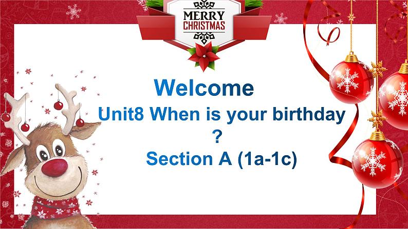 unit 8 when is your birthday Section A(1a—1c)  -2021-2022学年七年级英语上册 人教版 课件（共37张PPT）第1页