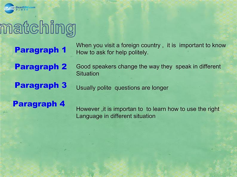 2014秋九年级英语全册 Unit 3 Could you please tell me where the restrooms are？Section B（1a-1e）课件 （新版）人教新目标版07