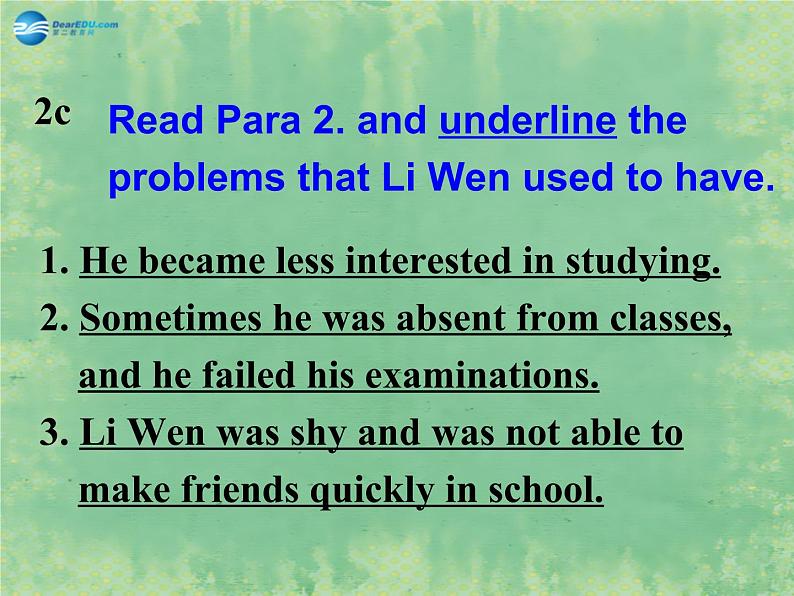 九年级英语全册 Unit 4 I used to be afraid of the dark Section B（2a-2f）课件08