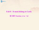 【随堂优化训练】九年级英语全册 Unit 8 It must belong to Carla 第1、3课时课件