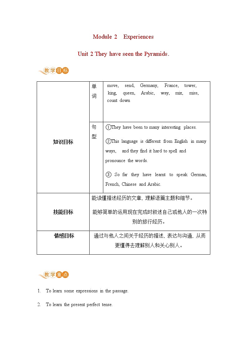外研版英语八年级下册 Module 2 Unit 2 PPT课件+教案01