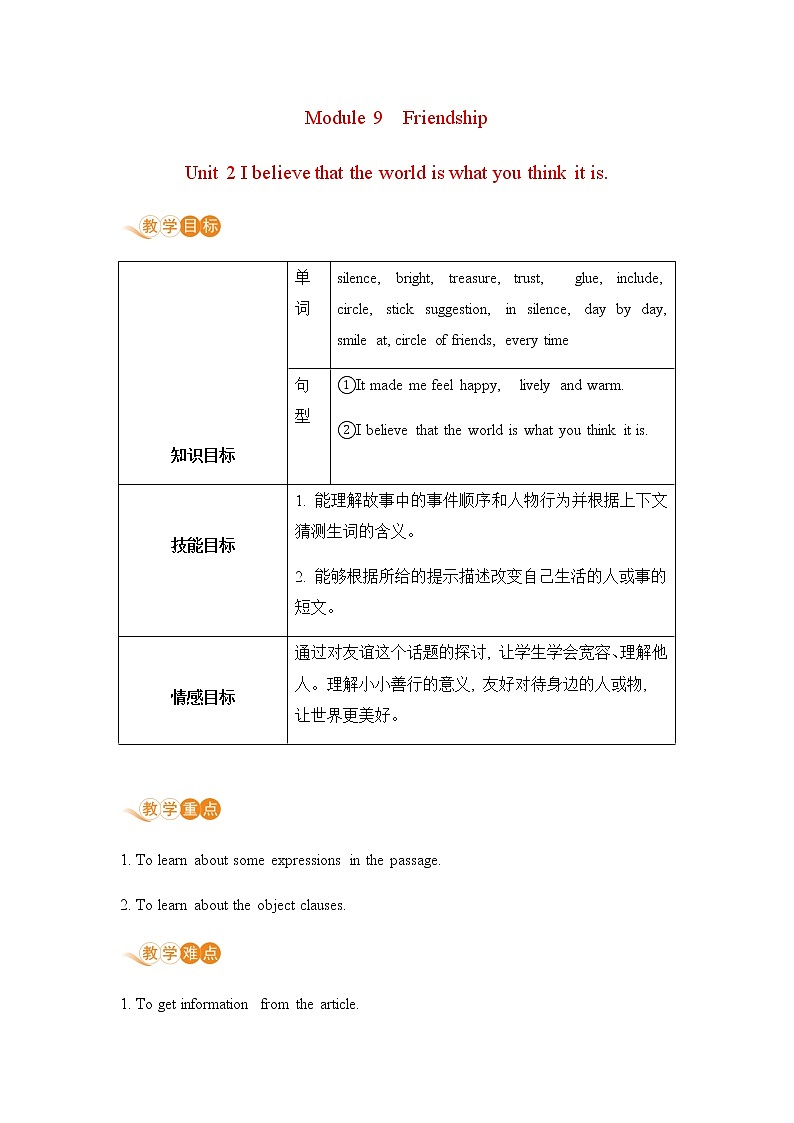 外研版英语八年级下册 Module 9 Unit 2 PPT课件+教案01