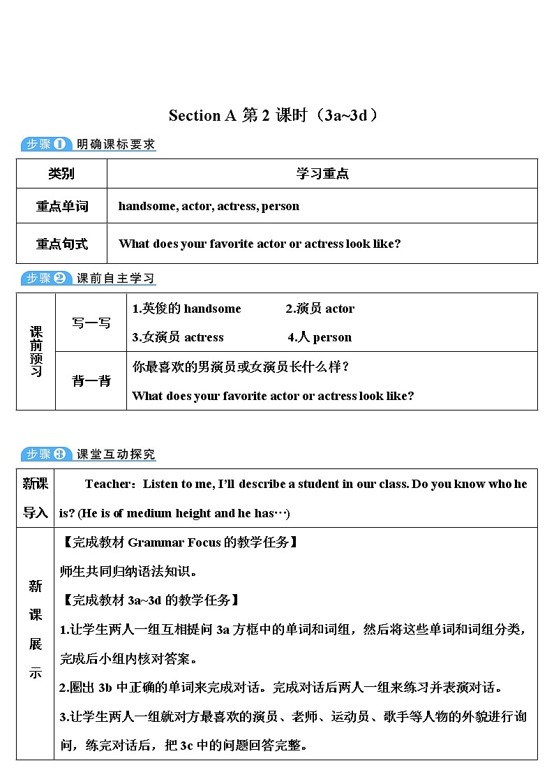 人教版英语七年级下册 Unit 9 第2课时（A Grammar Focus-3d） 教学课件+教案+音频素材01