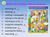 Unit 6 I'm watching TV Section A 1a-1c -2021-2022学年七年级英语下册 人教版 课件（共36张PPT）