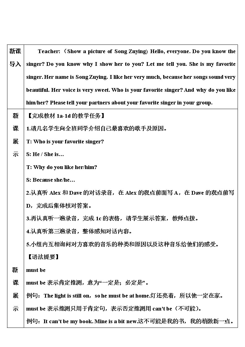 人教版英语八年级下册 Unit 8 Section B 第3课时 （1a~1d） 教案第2页