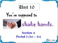 人教新目标 (Go for it) 版九年级全册Unit 10 You’re supposed to shake hands.Section A多媒体教学课件ppt