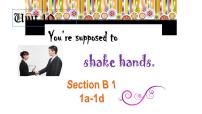 初中英语人教新目标 (Go for it) 版九年级全册Unit 10 You’re supposed to shake hands.Section B说课ppt课件