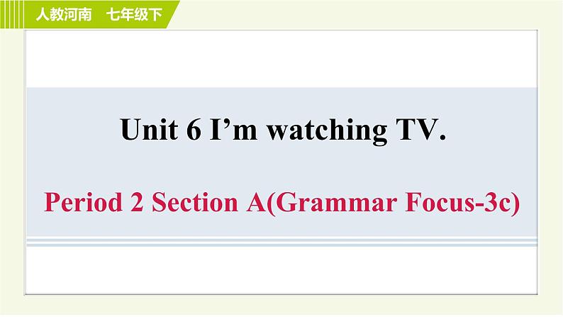 人教版七年级下册英语 Unit6 Period 2 Section A（Grammar Focus-3c） 习题课件01