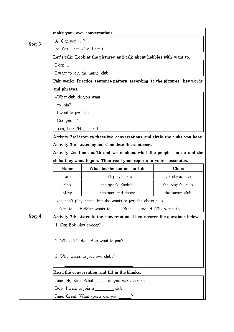 Unit 1 Section A 1a-2d课件+教案+练习+音频 人教版英语七下02