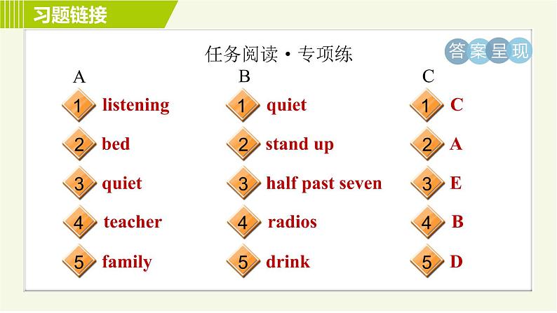 人教版七年级下册英语 Unit4 Period 6 Section B (3a－Self Check) 习题课件04