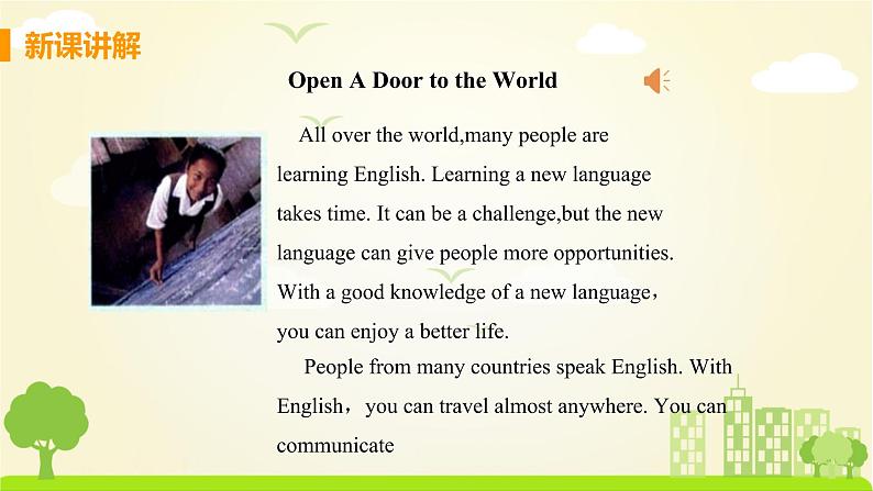 冀教版英语七年级下册 Lesson 29 A Door to the World PPT课件06