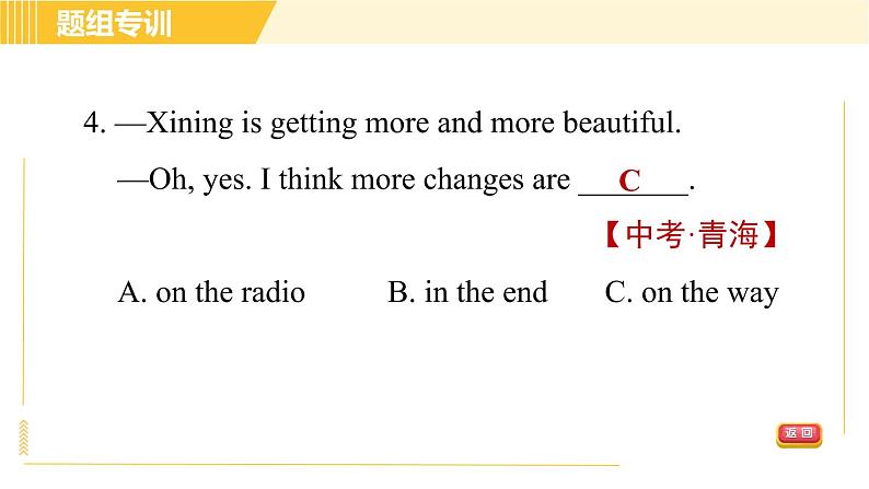 人教版八年级下册英语 Unit5 Period 4 Section B (1a－1d) 习题课件07