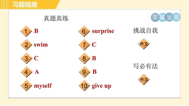 人教版八年级下册英语 Unit1 Period 6 Section B (3a - Self Check) 习题课件04