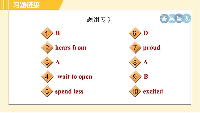 外研版八年级下册英语 Module1 Unit 2 I feel nervous when I speak Chinese. 习题课件03