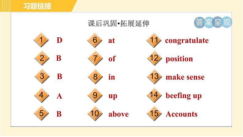 冀教版八年级下册英语 Unit5 Lesson 27 Business English 习题课件04