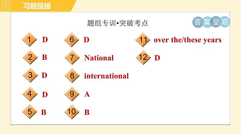 冀教版八年级下册英语 Unit6 Lesson 34 Modern Olympics 习题课件03