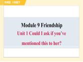 外研版八年級下冊英語 Module9 Unit 1 Could I ask if you've mentioned this to her？ 習題課件