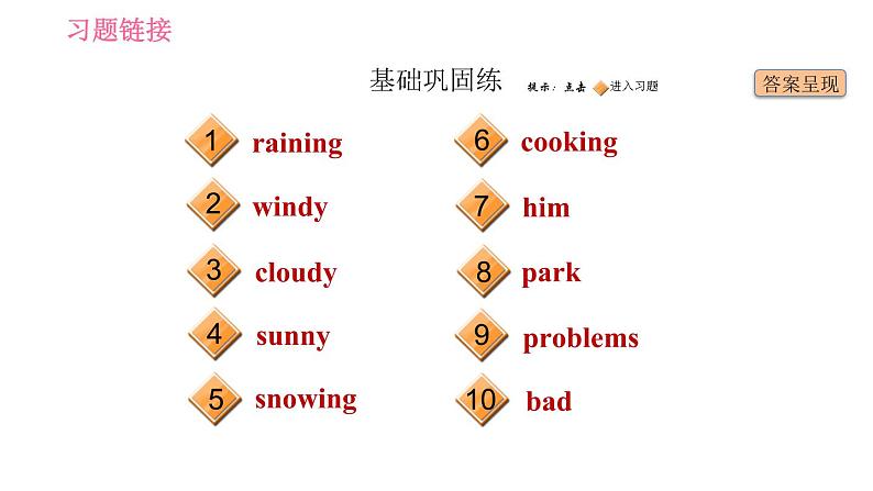 人教版七年级下册英语 Unit7 课时1   Section A (1a-2d) 习题课件第2页