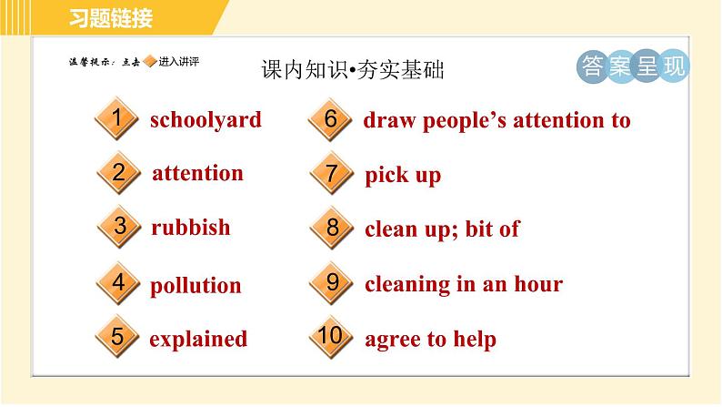 冀教版八年级下册英语 Unit8 Lesson 43 Let’s Clean Up 习题课件第2页