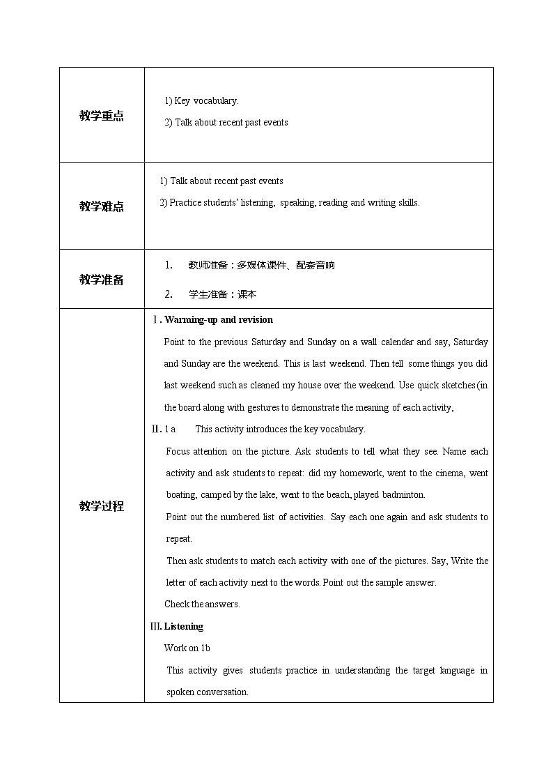 Unit 12  Section A (1a-2c)教学设计第2页