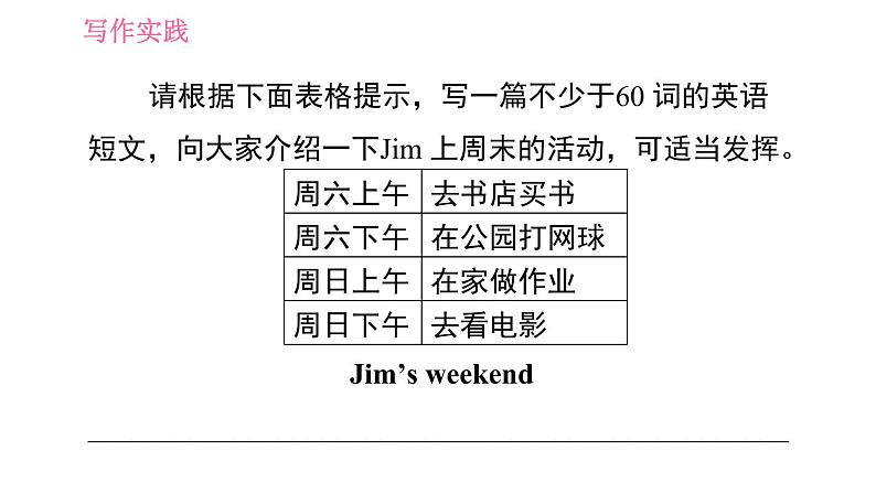 人教版七年级下册英语 Unit12 写作能力提升练 习题课件第3页