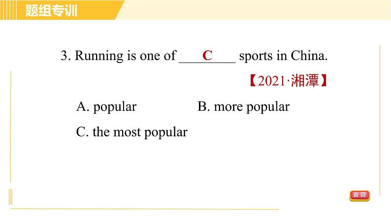 人教版八年级下册英语 Unit7 Period 3 Section A ( Grammar Focus-4c ) 习题课件第7页