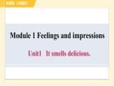 外研版八年级下册英语 Module1 Unit 1 It smells delicious. 习题课件