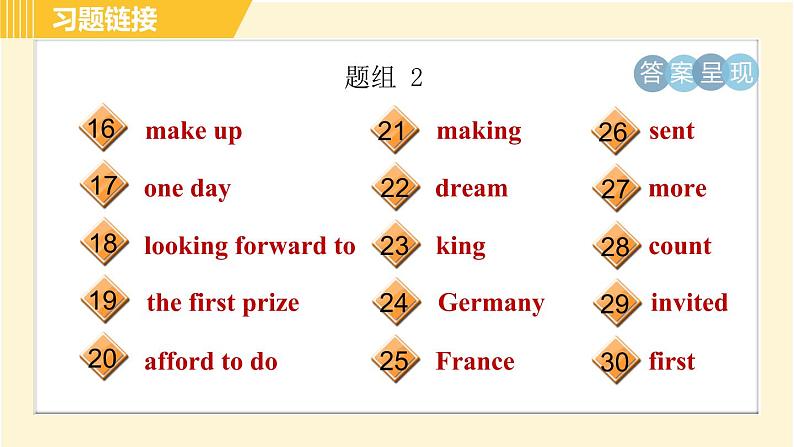 外研版八年级下册英语 专项训练 词汇专训 习题课件第6页