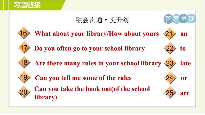 外研版七年级下册英语 Unit4 Period 1 Section A（1a-2d） 习题课件第3页