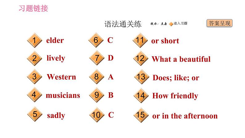 外研版七年级下册英语 Module 12 Unit 3 Language in use 习题课件002