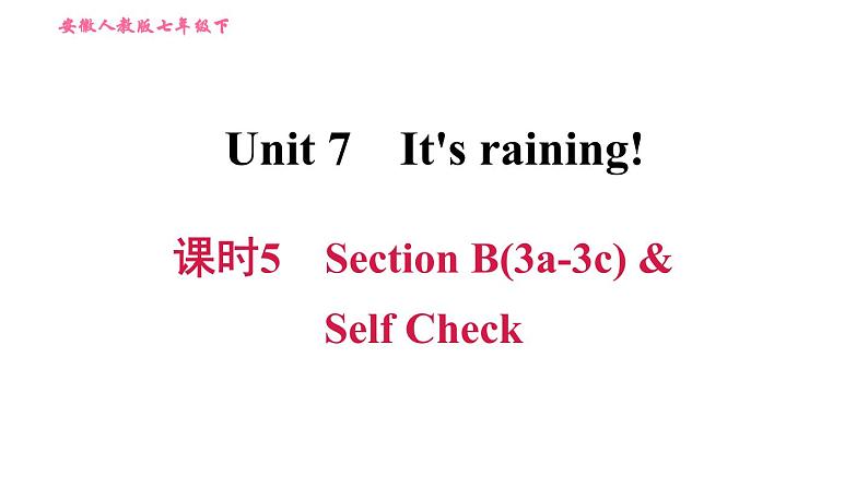 人教版七年级下册英语 Unit7 课时5 Section B (3a－3c)& Self Check 习题课件第1页