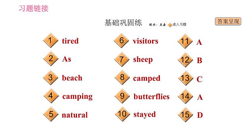 人教版七年级下册英语 Unit12 课时1 Section A (1a-2d) 习题课件第2页