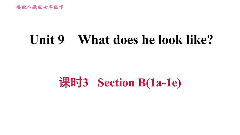 人教版七年级下册英语 Unit9 课时3 Section B (1a－1e) 习题课件第1页